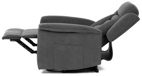 Relax fotel elektromos kábelvezérléssel, szürke szövetkárpittal. TV-7072 GREY2