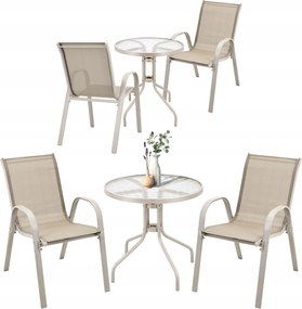 Kerti bútor szett Kerti Bútor erkély terasz Bézs szék asztal