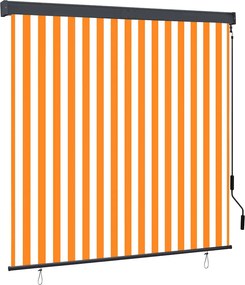 vidaXL fehér és narancssárga kültéri roló 160 x 250 cm