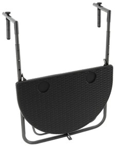 GARTHEN Felfüggeszthető összecsukható asztal fekete