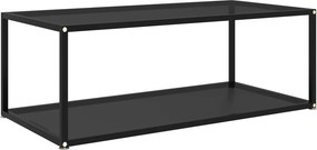 vidaXL 322898 Coffee Table Black 100x50x35 cm Tempered Glass