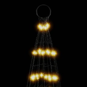 meleg fehér LED karácsonyfa zászlórúdra 1534 LED 500 cm