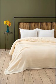 Krémszínű muszlin ágytakaró 220x250 cm Muslin – Mijolnir