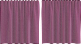 vidaXL 2 db lila fátyolfüggönyök hurokkal 140x140 cm
