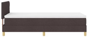 Boxspring Ágy Matraccal Sötétbarna 90x200 cm Szövet