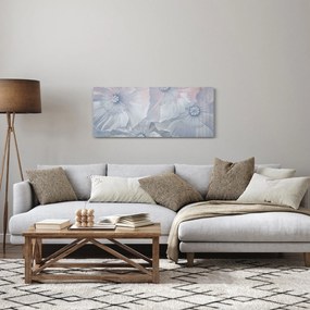 Kép - Kék virágok a falon (120x50 cm)