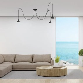 Csillár zsinóron ETNA LONG 3xGX53/10W/230V pók fekete