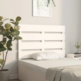 fehér tömör fenyőfa fejtámla 100 x 3 x 80 cm