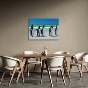 Kép - A Királyi pingvinek csoportja (70x50 cm)