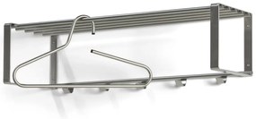 Ezüstszínű fém fali fogas polccal 70 cm Rex – Spinder Design