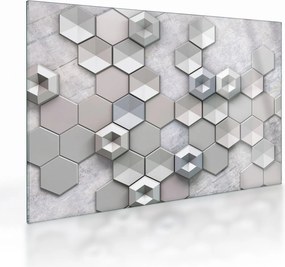 A 3D absztrakció képe (üvegen) (70x50 cm)