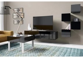 Faliszekrény PAVO 34x34 cm fényes fekete