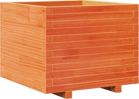 vidaXL viaszbarna tömör fenyőfa kerti virágláda 60 x 60 x 49,5 cm
