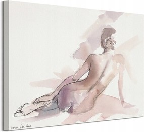 Meztelen nő akt vázlat vászonkép 40x50 cm