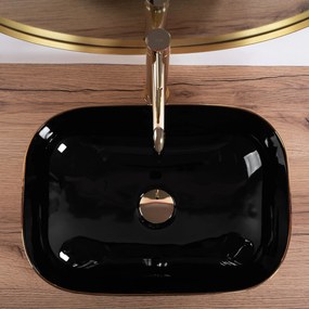 Pultos mosdókagyló Rea Belinda BLACK GOLD BRUSH