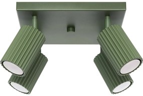 Sollux SL.1621 - Spotlámpa KARBON 4xGU10/10W/230V zöld