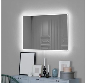 Asir LED Fali tükör háttérvilágítással RECTANGULAR 60x40 cm fehér AS1834