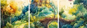 Kép - Mesebeli kastély (órával) (90x30 cm)