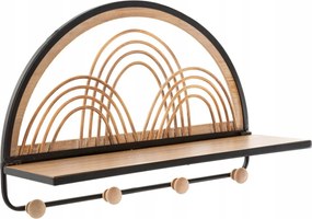 Rattan fali polc akasztókkal