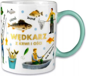 Bögre Karcolás A Horgásznak Vérből És Szálkából A Horgászat És A Bot Áztatása Rajongója