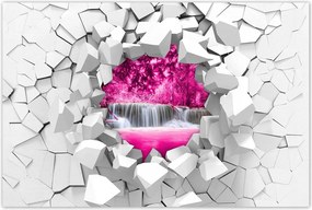 Poszterek 60x40 Rózsaszín vízesés