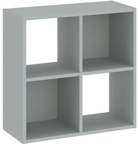 4 Rekeszes Könyvespolc Szürke Színben CATCHY 61,5 cm