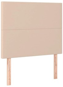 cappuccino műbőr LED-es fejtámla 90x5x118/128 cm