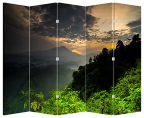 Paraván - Zöld hegyvidéki táj (210x170 cm)
