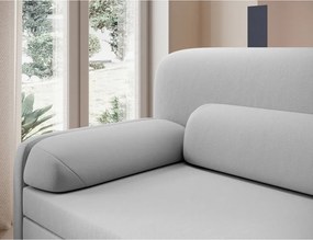 Világosszürke bársony kinyitható-tárolóhelyes kanapé 236 cm Elioss – ELTAP