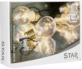 Glow fehér LED fényfüzér, hosszúság 1 m - Star Trading