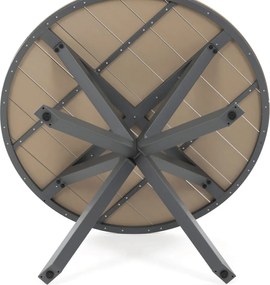 Kerti asztal 110x110 cm, alumínium, polywood, szürke, AZT-S1430 GREY