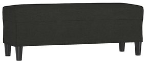 fekete szövet pad 100 x 35 x 41 cm