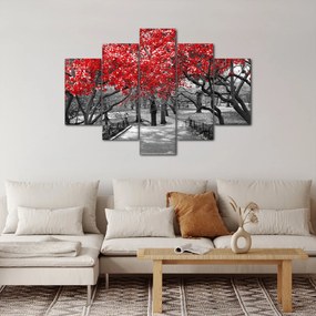 Kép - vörös fák,Central Park, New York (150x105 cm)