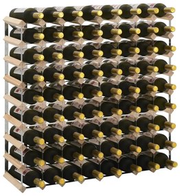 vidaXL tömör fenyőfa bortartó állvány 72 palackhoz
