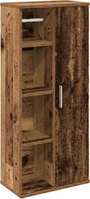 vidaXL antik fa színű fürdőszobaszekrény tekercstartóval 39x22x90 cm