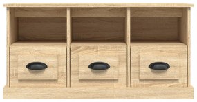 sonoma tölgy színű szerelt fa TV-szekrény 100x35x50 cm
