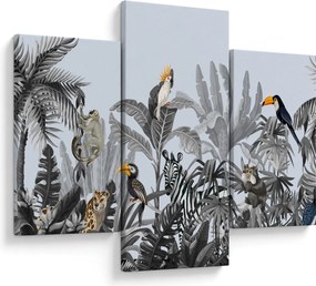 Kép - Illusztrált dzsungel (90x60 cm)