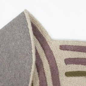 Zöld kézi szövésű gyapjú futószőnyeg 80x300 cm Spiral Shaped – Flair Rugs