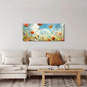 Kép - Pillangók a nyári réten (120x50 cm)