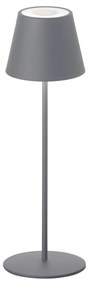 Szürke LED szabályozható-mozgásérzékelős asztali lámpa fém búrával (magasság 38 cm) Consenza – Fischer &amp; Honsel