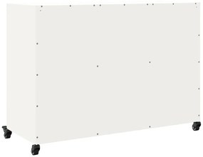 fehér acél tálalószekrény 100,5 x 39 x 72 cm
