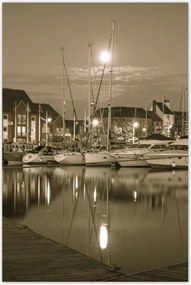 Poszterek 80x120 Kikötő-Fotó szépia