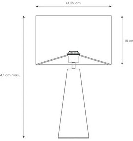 Lucide 10501/81/30 - Asztali lámpa VELVET 1xE27/40W/230V