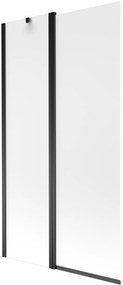 Mexen Flip Kádparaván 1 részes 100 x 150 cm, szron, fekete - 894-100-101-70-30 Kádparaván