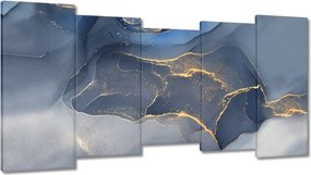 Vászonkép 150x80 Kék márvány