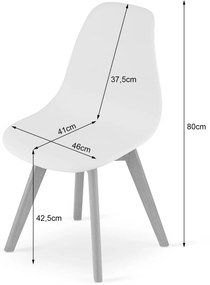 Étkező garnitúra 1 + 4, UMEKO 120x80 cm asztal sonoma tölgy + szürke KITO szék