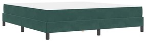 Boxspring ágy matraccal Sötétzöld 180 x 200 cm Bársony