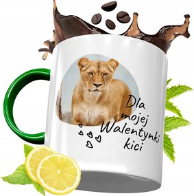 Zöld Bögre Valentin Napra Szerelmeseknek fényképes nyomtatással