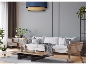 Duolla - Mennyezeti lámpa BOHO 1xE27/15W/230V átm. 45 cm kék/rattan