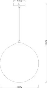 Globo 15858 Függeszték, metál arany, üveg átlátszó,arany, ø: 350, Foglalat típusa:1xE27 60W 230V